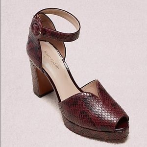Kate Spade Perry Snakeskin Platform Sandals 5.5